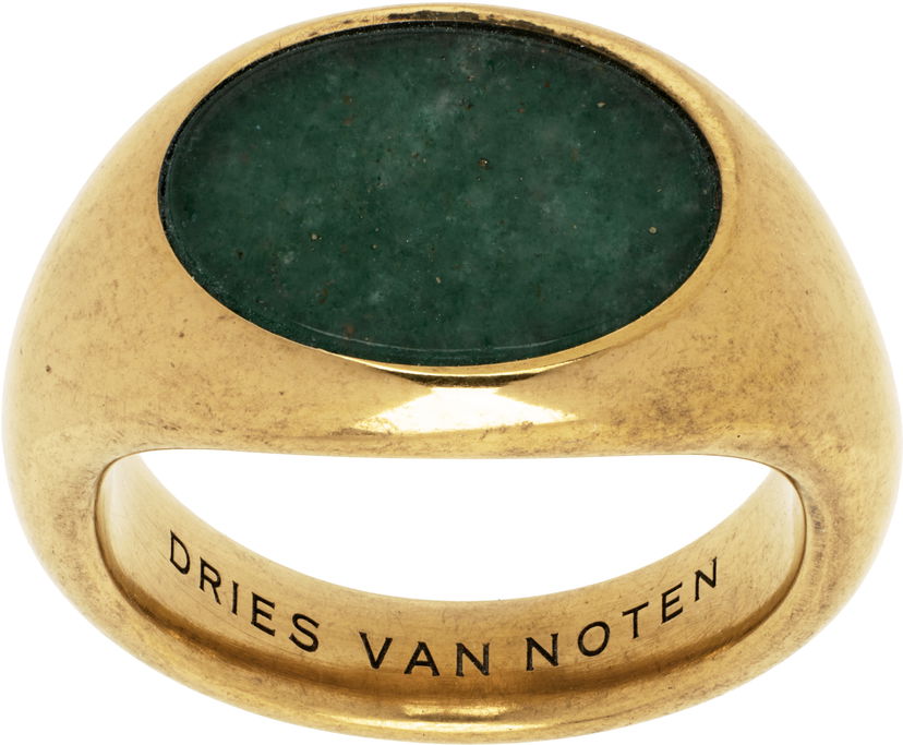 Prsten Dries Van Noten Dries Van Noten Stone Signet Ring Metalik | 251-028203-092