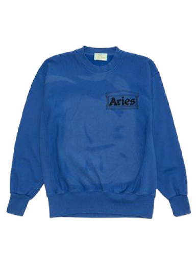 Dukserice Aries Sunbleached Cross Grain Temple Sweatshirt Tamnoplava | FTAR22200