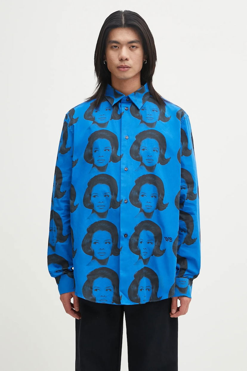 Košulja Wales Bonner Wales Bonner Selah Relaxed Shirt Plava | MA25SH05.CO11.599