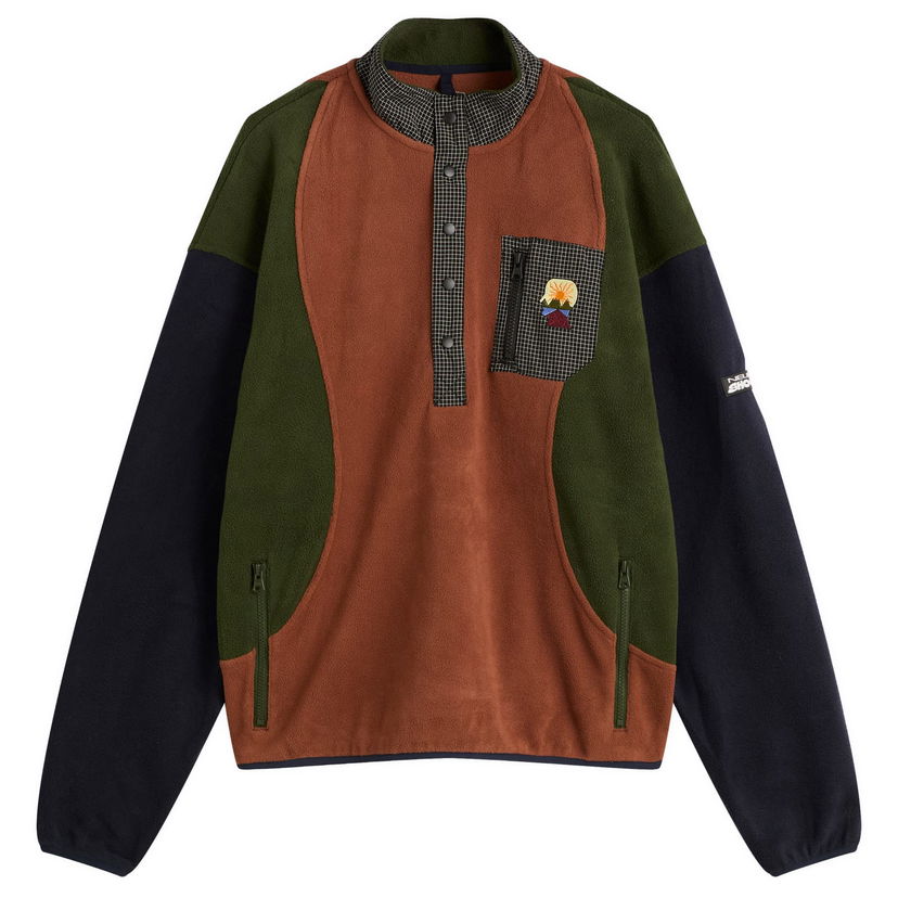 Džemper Brain Dead Brain Dead Equipment Pullover Fleece Jacket, Size Large Smeđa | BDF25T340045-NVY