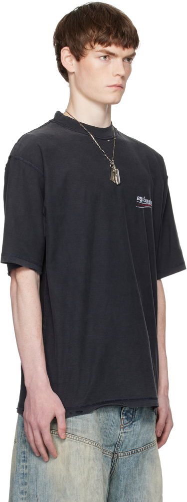 Majica kratkih rukava Balenciaga Balenciaga Political Campaign Inside-Out T-Shirt Crna | 830247TSVF39668, 1