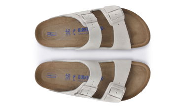 Tenisice i cipele Birkenstock Arizona Soft Footbed Suede Leather Narrow Fit Bijela | 1024516, 3