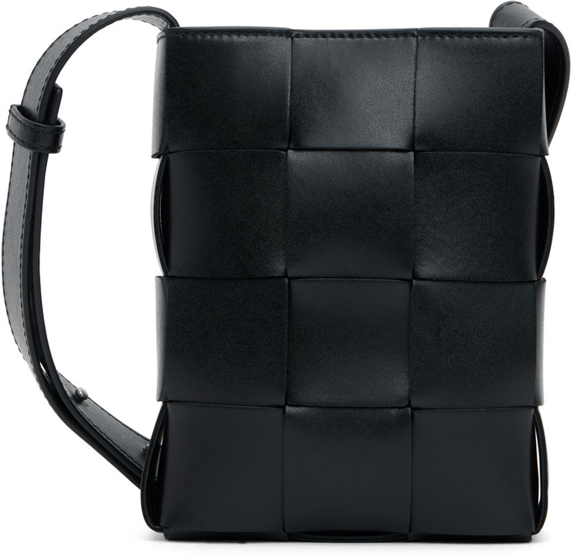 Torba za rame Bottega Veneta Bottega Veneta Cassette Shoulder Bag Crna | 729298 VBWD3