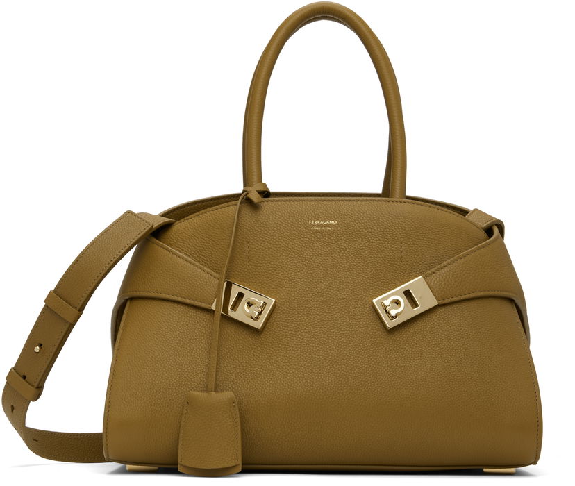 Ručna torbica FERRAGAMO Ferragamo Hug M Top Handle Bag Zelena | 777522