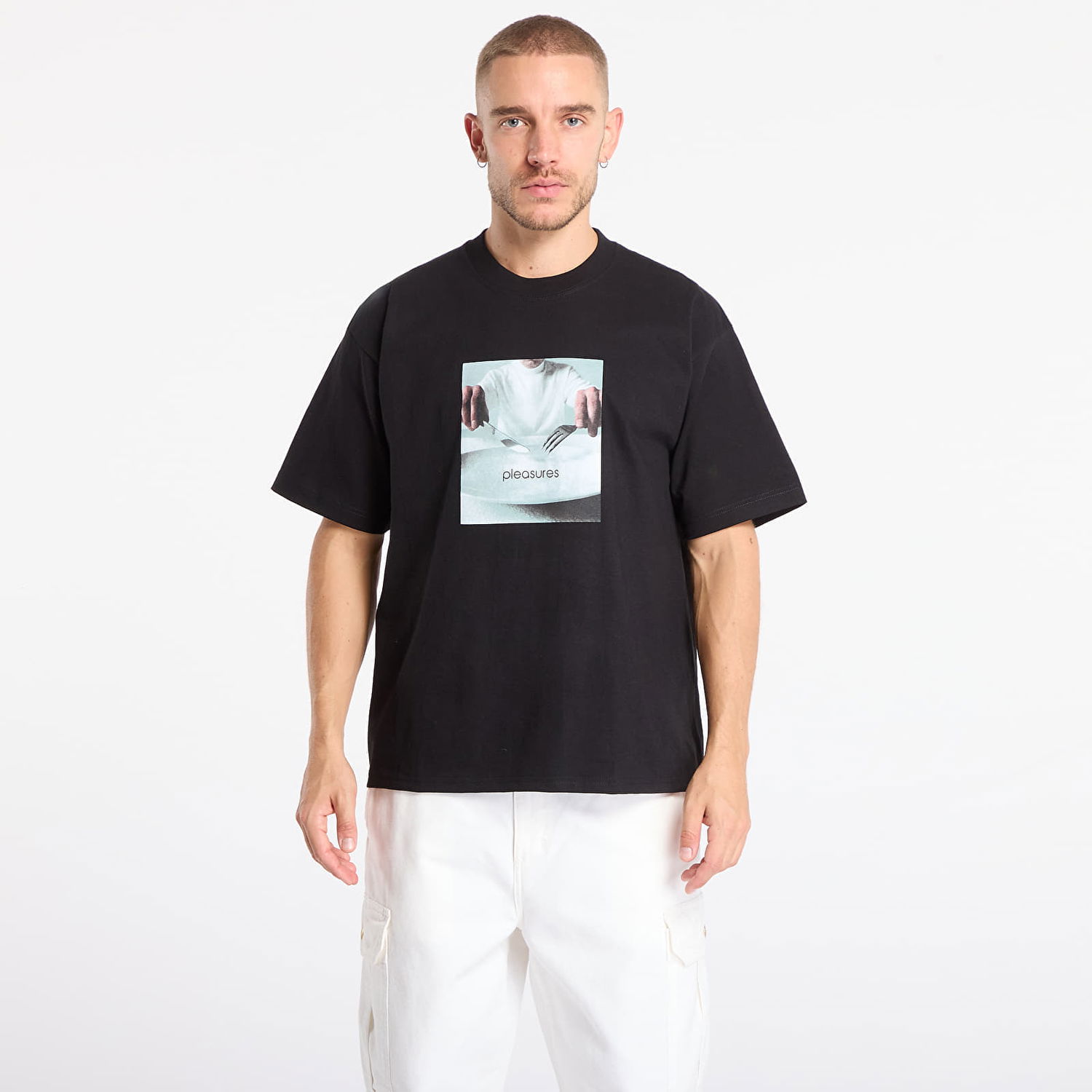 Majica kratkih rukava Pleasures Breakfast T-Shirt Crna | P25F087-BLACK, 0