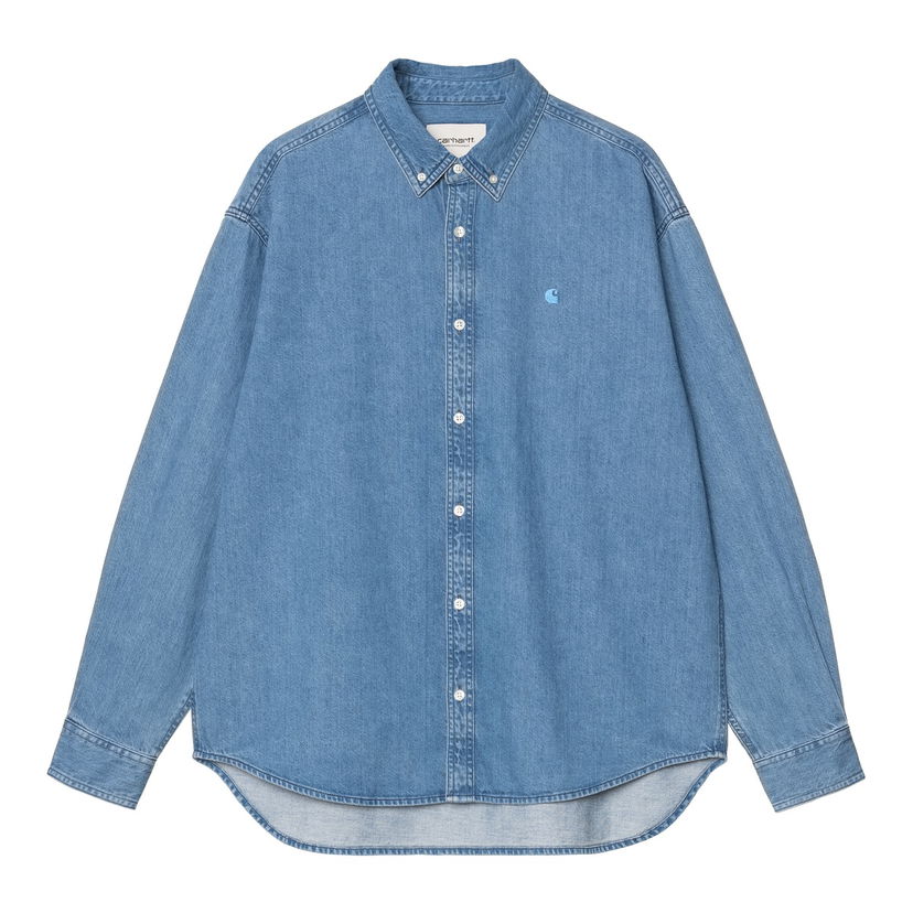 Košulja Carhartt WIP Carhartt WIP Lucas Long Sleeve Denim Shirt Plava | I034525_9