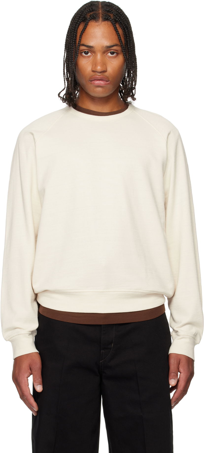 Dukserice LEMAIRE LEMAIRE Crew Neck Sweatshirt Bijela | TO1454 LJ1042