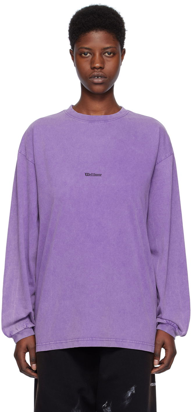 Majica kratkih rukava We11done We11done Vintage Horror Long Sleeve T-Shirt Ljubičasta | WD-TT0-24-722-U-PP