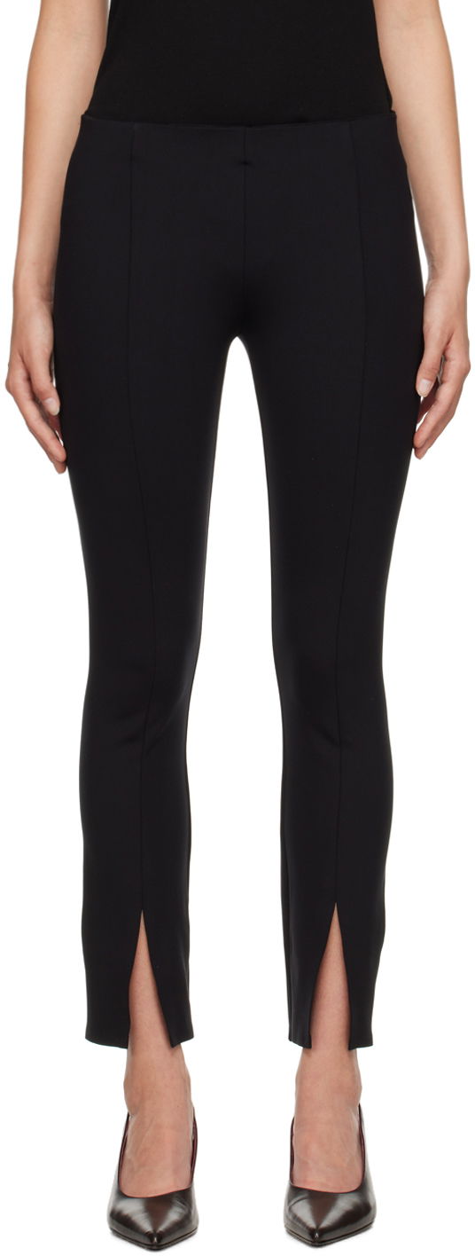 Tajice The Row Slim Fit Trousers with Front Slits Crna | 3448-K106