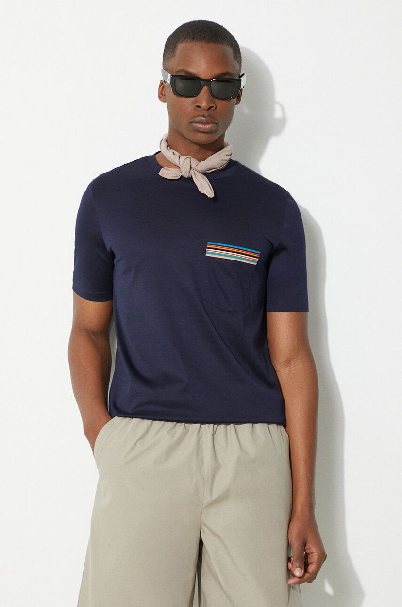 Majica kratkih rukava Paul Smith Paul Smith Pocket T-Shirt Tamnoplava | M1R.306U.H00088