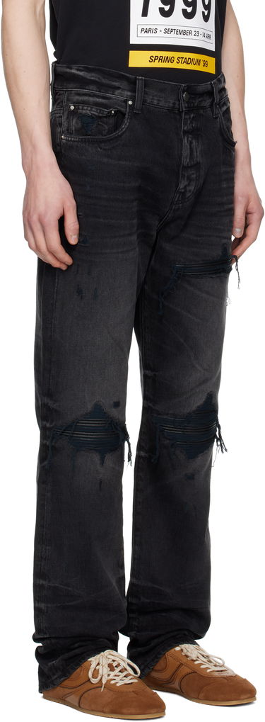 Jeans AMIRI AMIRI Leather Straight MX1 Jeans Crna | AMDNGH1086, 1