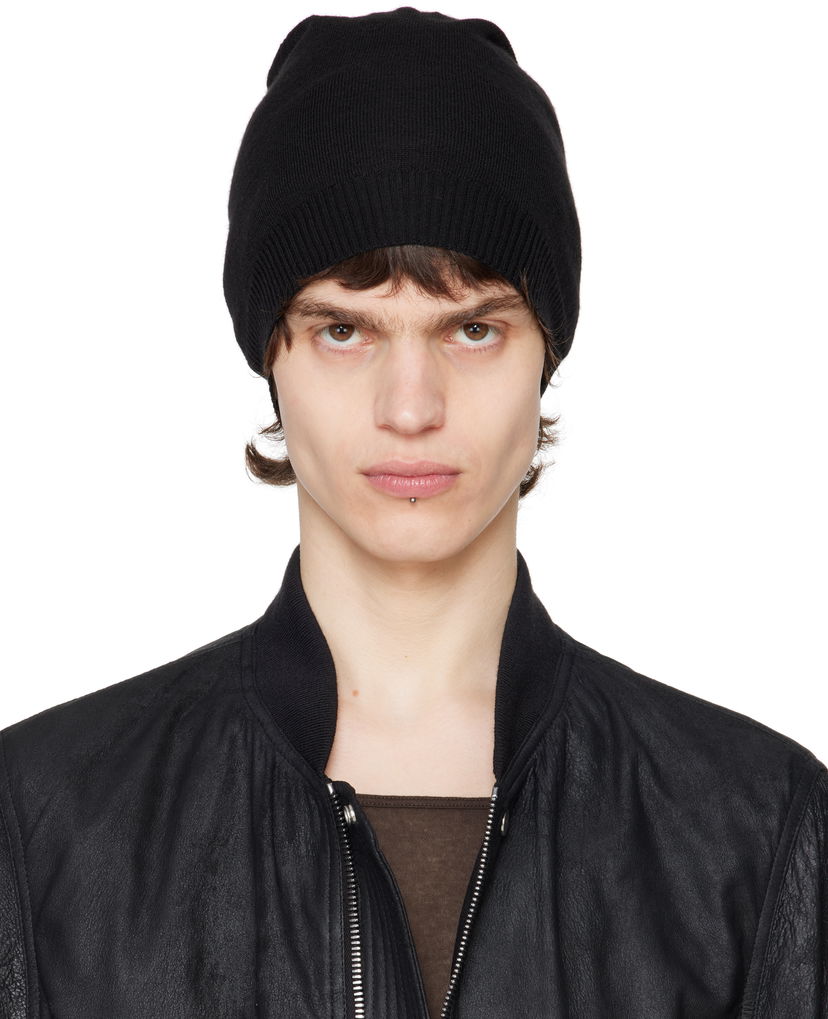Kapica Rick Owens Rick Owens Hollywood Medium Beanie Crna | RU01E5494 M