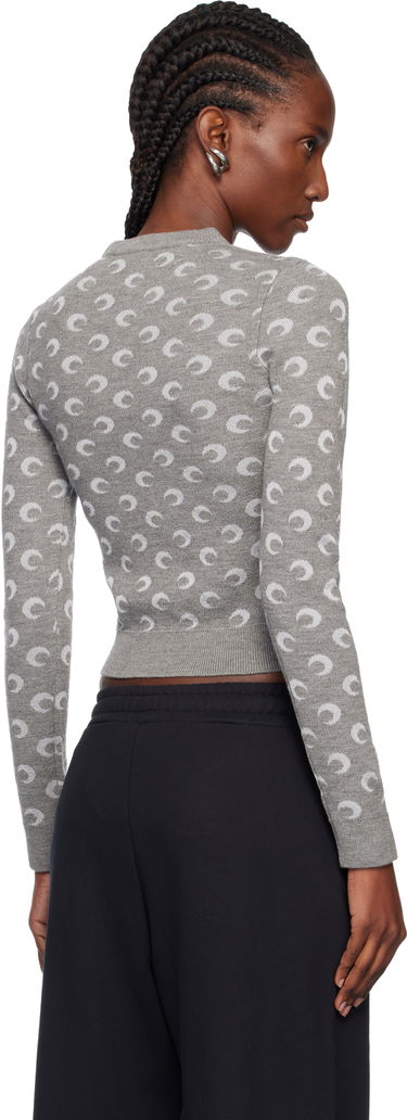 Džemper Marine Serre Moon Jacquard Knit Fitted Crewneck Sweater Siva | WTK014BCKNI0530, 2