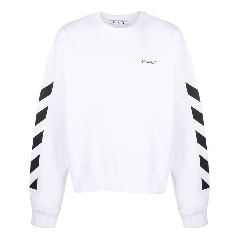 Dukserice Off-White Off-White Side Stripe Long Sleeve Sweatshirt Bijela | OMBA058C99FLE0010110