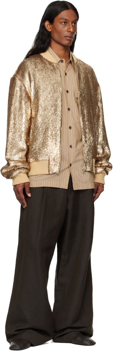 Bomber jakna Dries Van Noten Dries Van Noten Sequinned Bomber Jacket Metalik | 251-080546-1481, 3