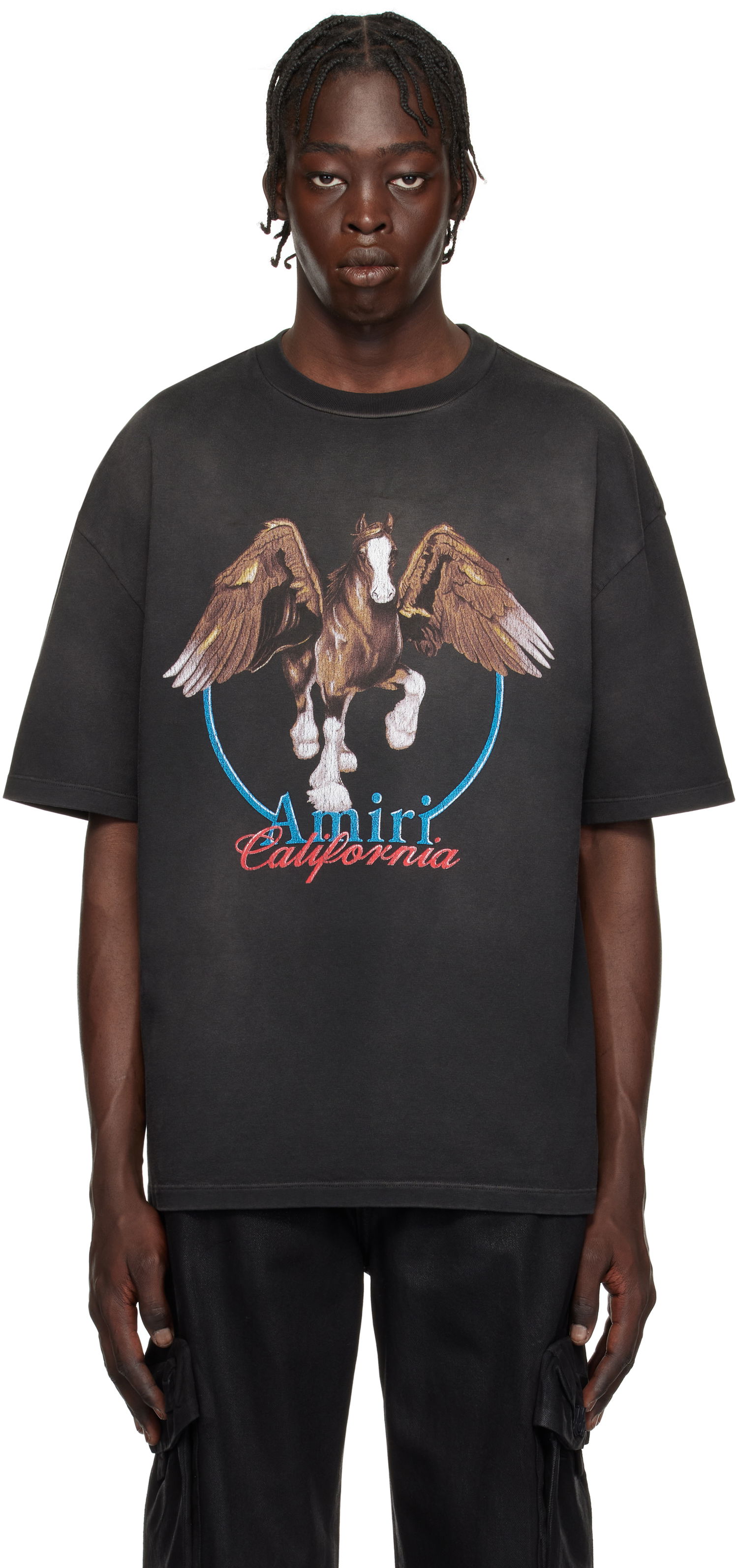 Majica kratkih rukava AMIRI Vintage Wash Pegasus Graphic T-Shirt Crna | AMJYTE1130, 0