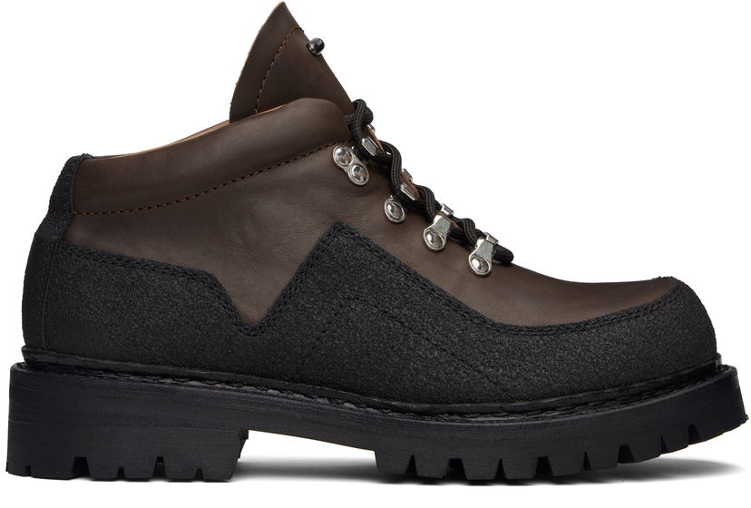 Tenisice i cipele OUR LEGACY Quest Textured-Panel Lace-Up Boots Smeđa | A4257QM