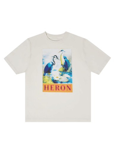 Majica kratkih rukava HERON PRESTON Halftone Heron Short-Sleeve Tee Bijela | HMAA032F22JER0140146