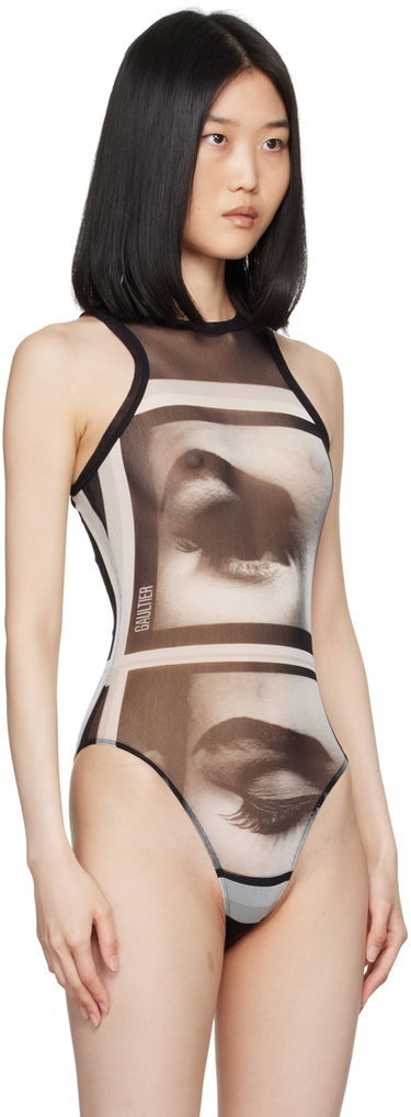 Body Jean Paul Gaultier Gaultier 'The Eyes And Lips' Printed Bodysuit Crna | 24/30-F-BD045-T553-000201, 3
