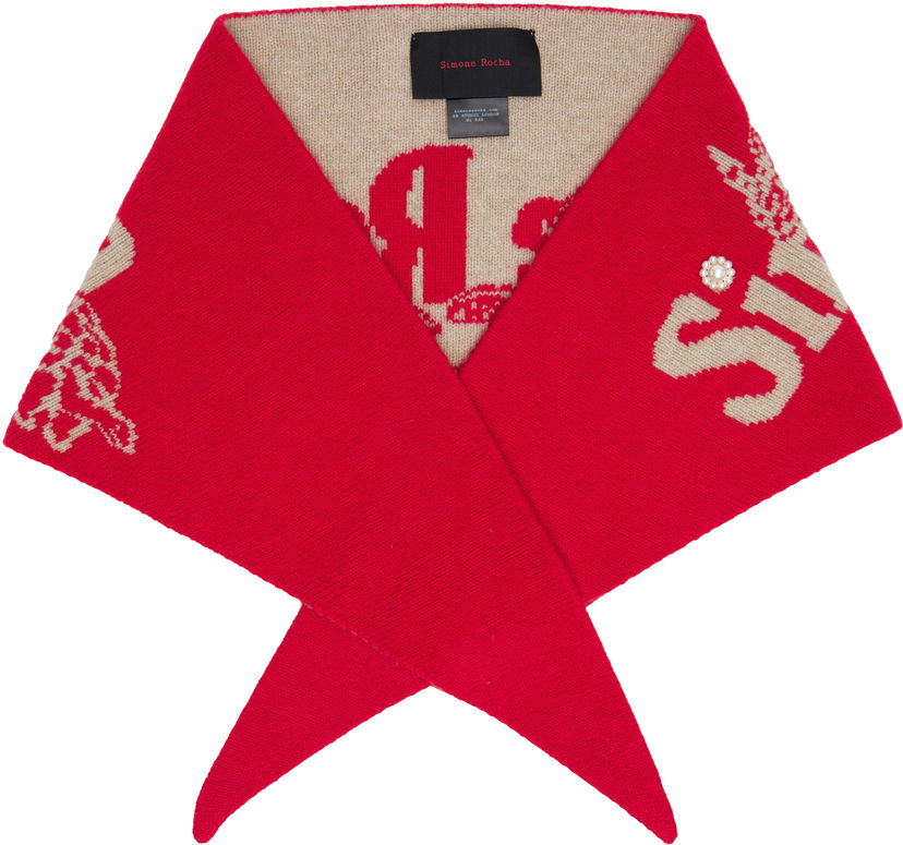 Šal Simone Rocha Simone Rocha Graphic Logo Knit Neckerchief Višebojno | KIMK3MD 0669