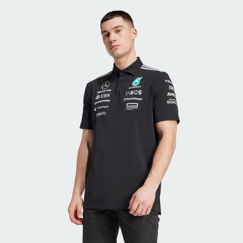 Polo majica adidas Performance Mercedes - AMG Petronas Formula One Team Polo Shirt Crna | JW5391