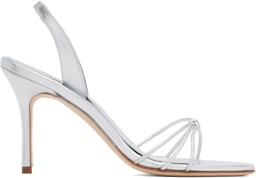 Dodaci Manolo Blahnik Manolo Blahnik Sareta Heeled Sandals Metalik | 424-2007