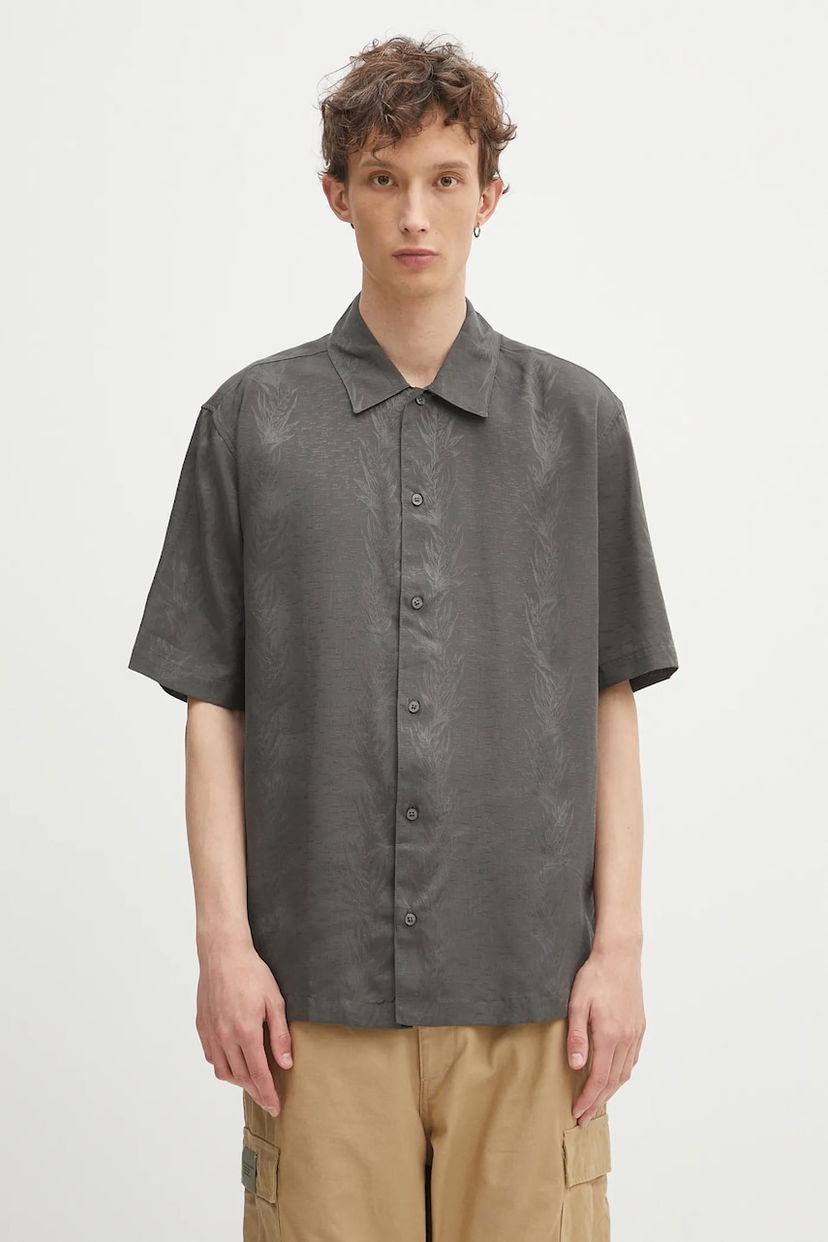 Košulja Samsoe Samsoe Samsoe Samsoe Saayo Regular Fit Shirt with Classic Collar Siva | M25100066