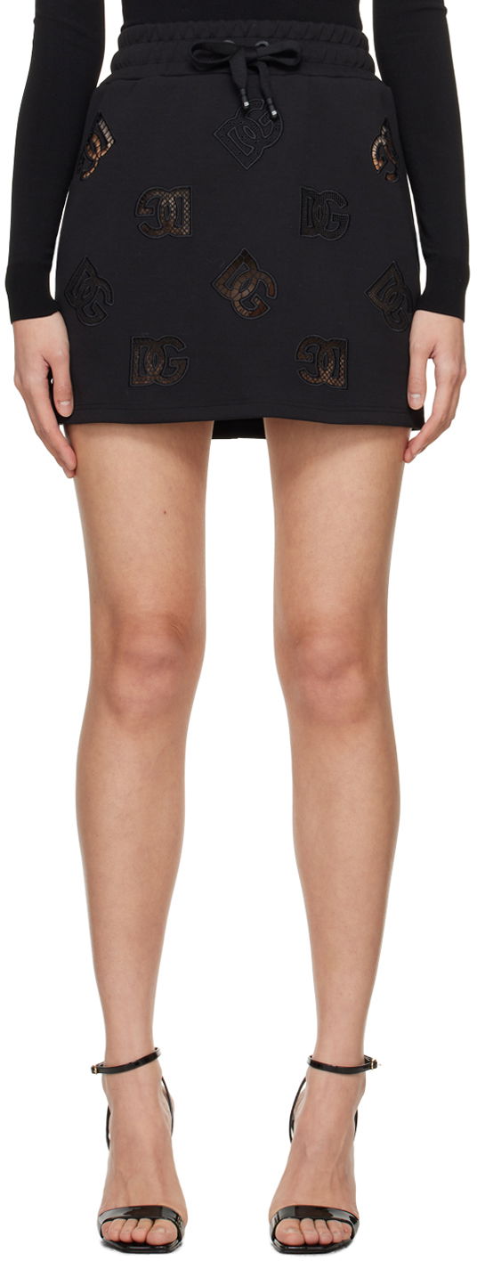 Suknja Dolce & Gabbana Cutout Miniskirt Crna | F4CSKZ GDB9T