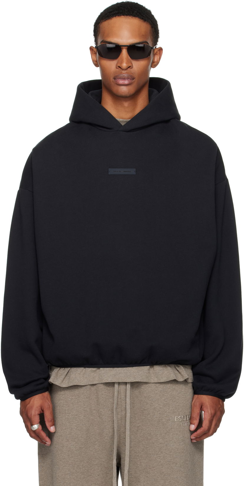 Dukserice Fear of God Fear of God ESSENTIALS Modern Fit Fleece Hoodie Crna | 192SP256510F