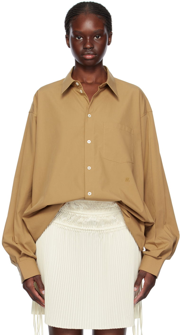 Košulja Helmut Lang Oversized Shirt Smeđa | O01HW501