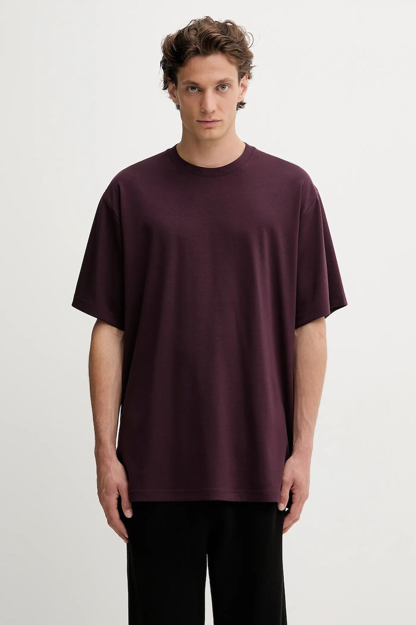 Majica kratkih rukava Y-3 Y-3 Premium Short Sleeve T-Shirt Tamnocrvena | JY8162