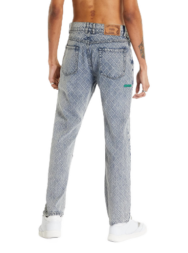 Jeans Pleasures Ingress 5 Pocket Denim Washed Plava | P23SP036 INDIGO