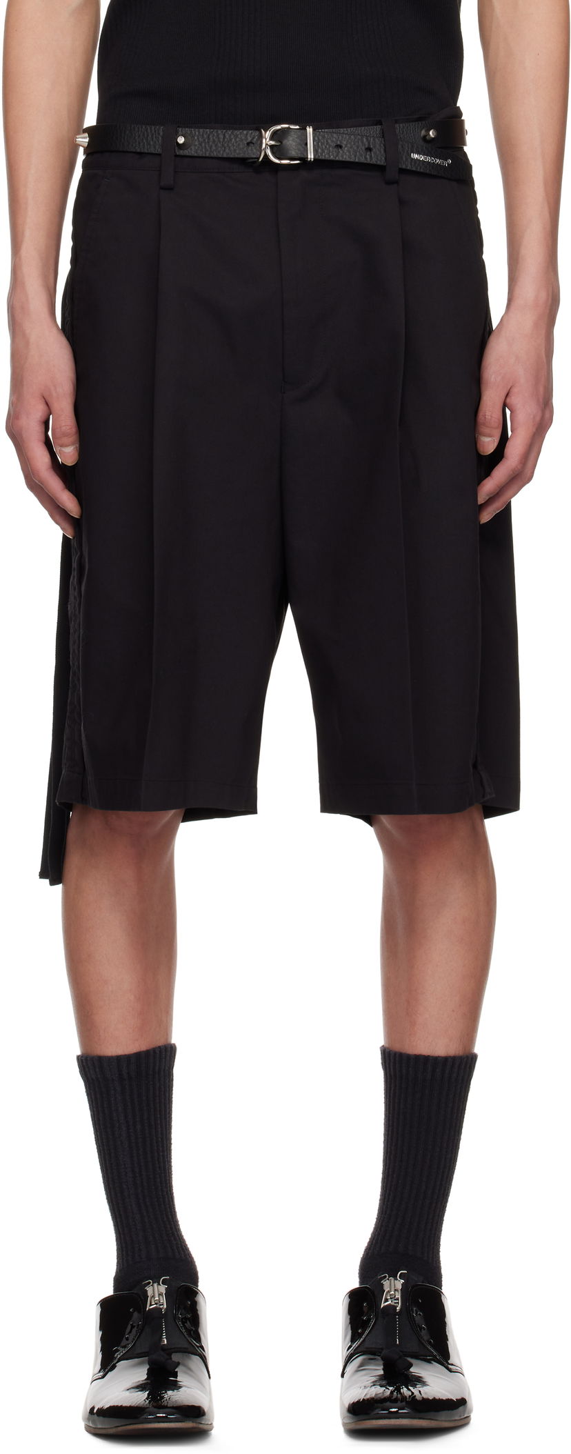 Kratke hlače UNDERCOVER UNDERCOVER Pleated Shorts Crna | UP1E4506