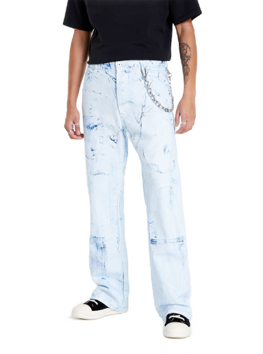 Jeans HERON PRESTON Overdyed Spray Canvas Carpenter Jeans Plava | HMCA027F22FAB0034500
