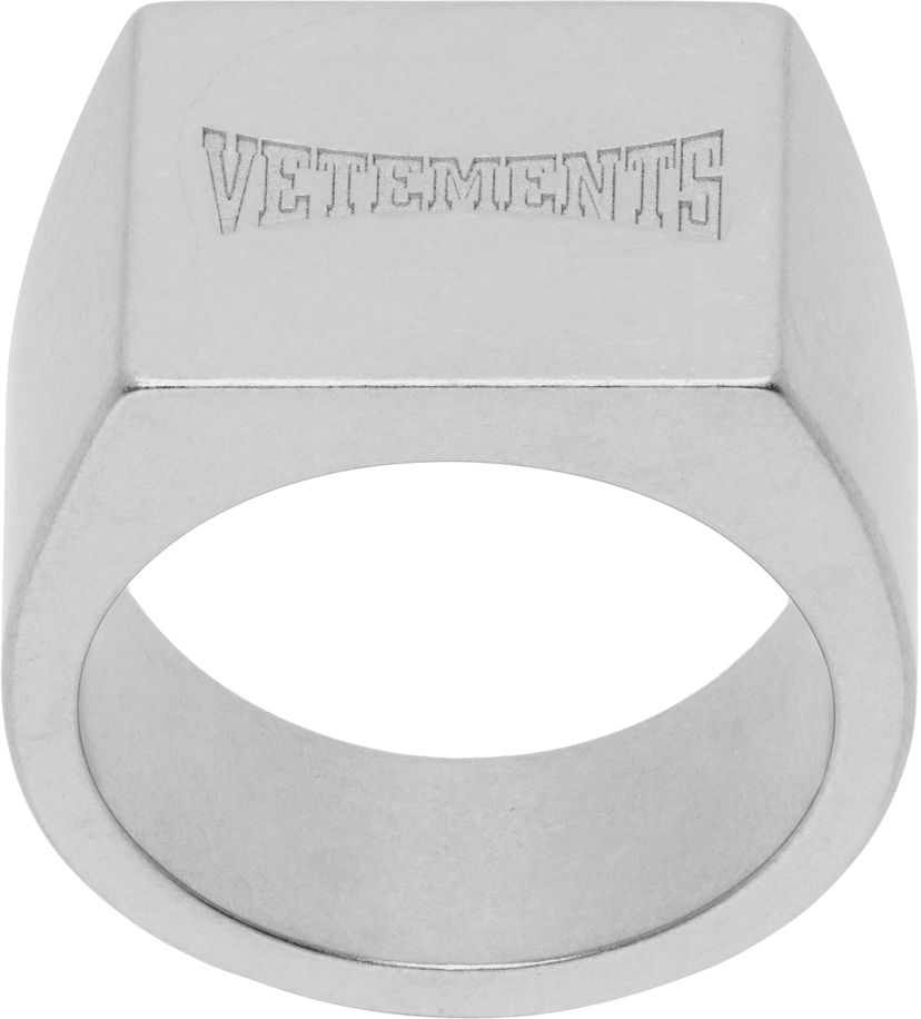 Prsten VETEMENTS Vetements Boxing Logo Signet Ring Metalik | UH76RI160S