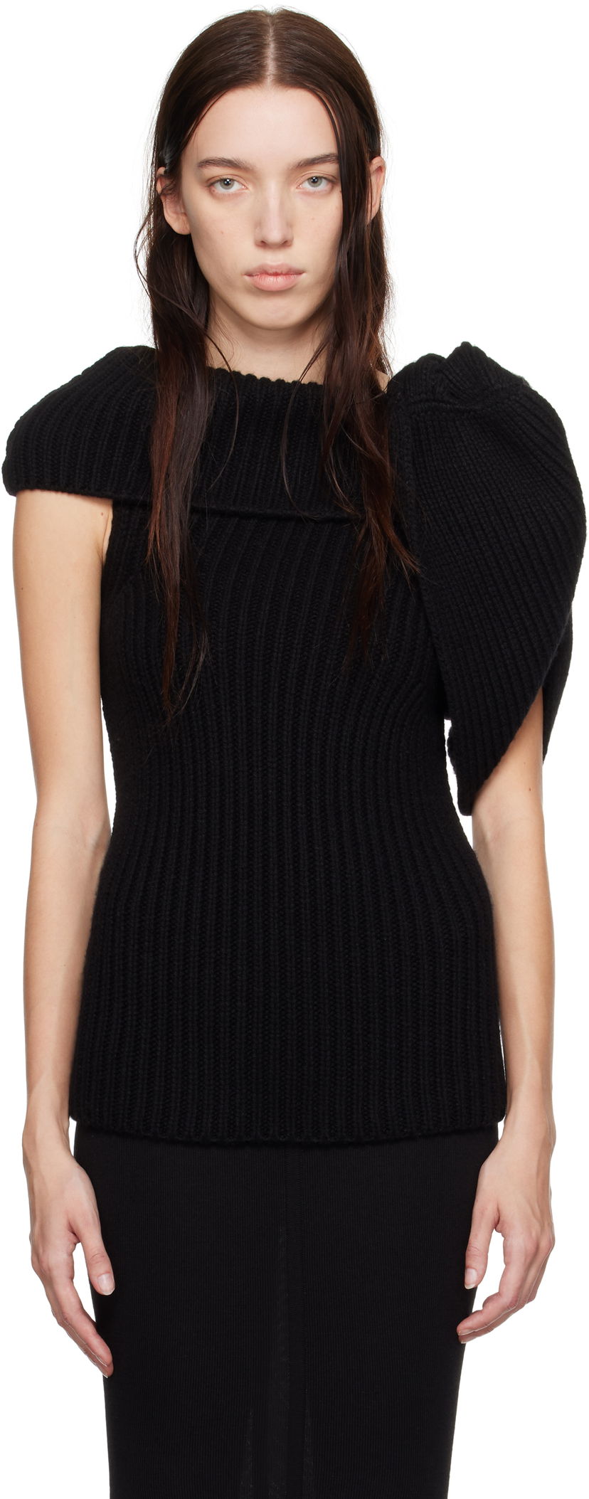 Majica bez rukava Rick Owens Banded Top Crna | RO02D3666 HWS