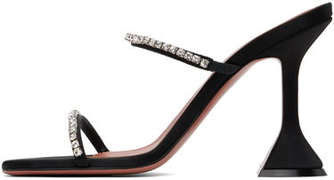 Dodaci Amina Muaddi Amina Muaddi Gilda Crystal-Embellished Satin Heeled Sandals Crna | GILDA SLIPPER CL SATIN, 2