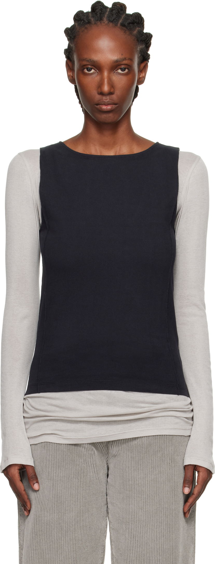 Majica bez rukava OUR LEGACY Sleeveless Lounge Top Crna | W4256LC