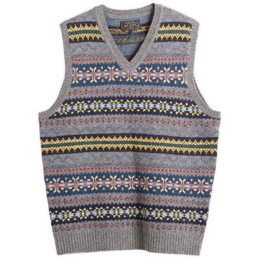 Prsluk BEAMS Fair Isle Knit Vest Višebojno | 3805-0055-103-15