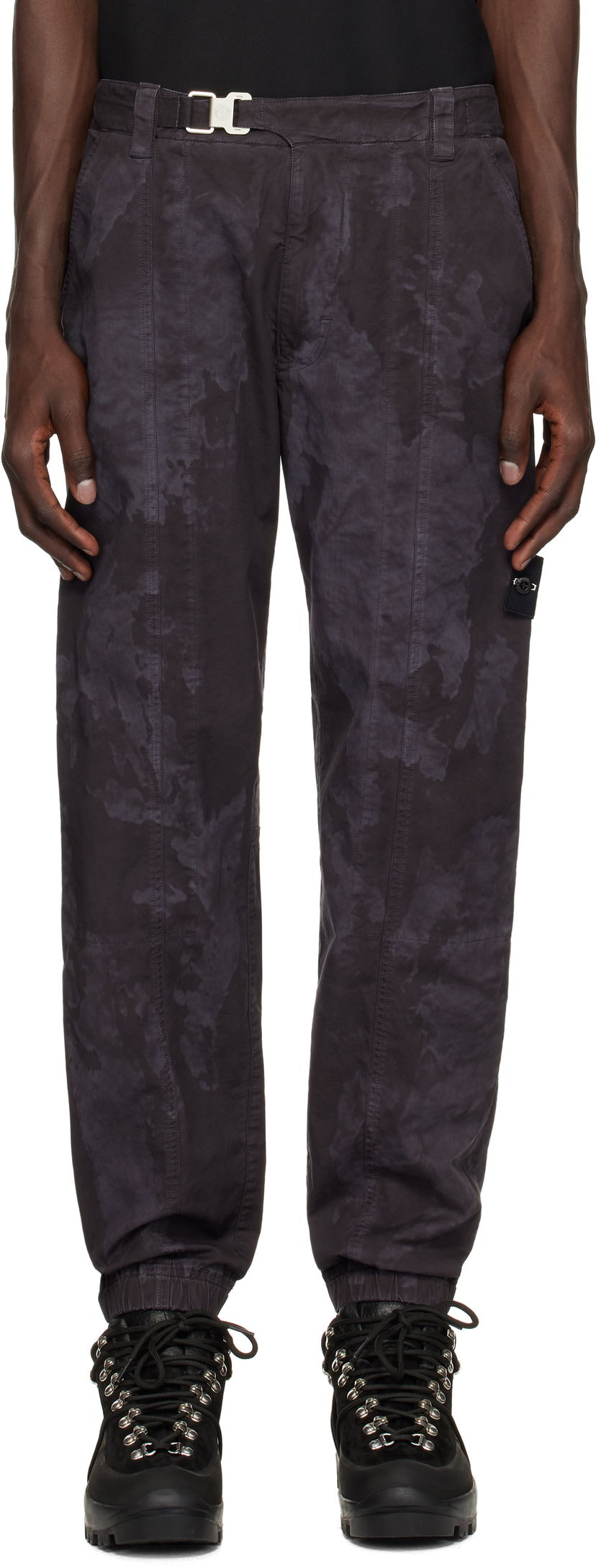 Cargo hlače Stone Island Stone Island Broken Twill 'OLD' Effect Cargo Pants Crna | K1S15 3100007 S0B78