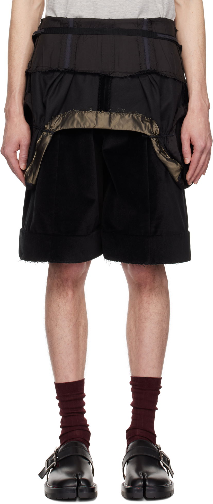 Kratke hlače Maison Margiela Maison Margiela Multi-Wear Layered Shorts Crna | S51MU0071 S53367