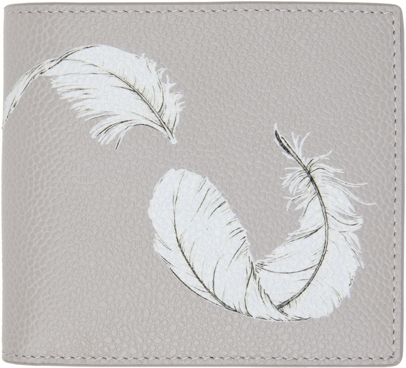 Novčanik Thom Browne Thom Browne Billfold Wallet with Feather Print Siva | MAW023A-E1353