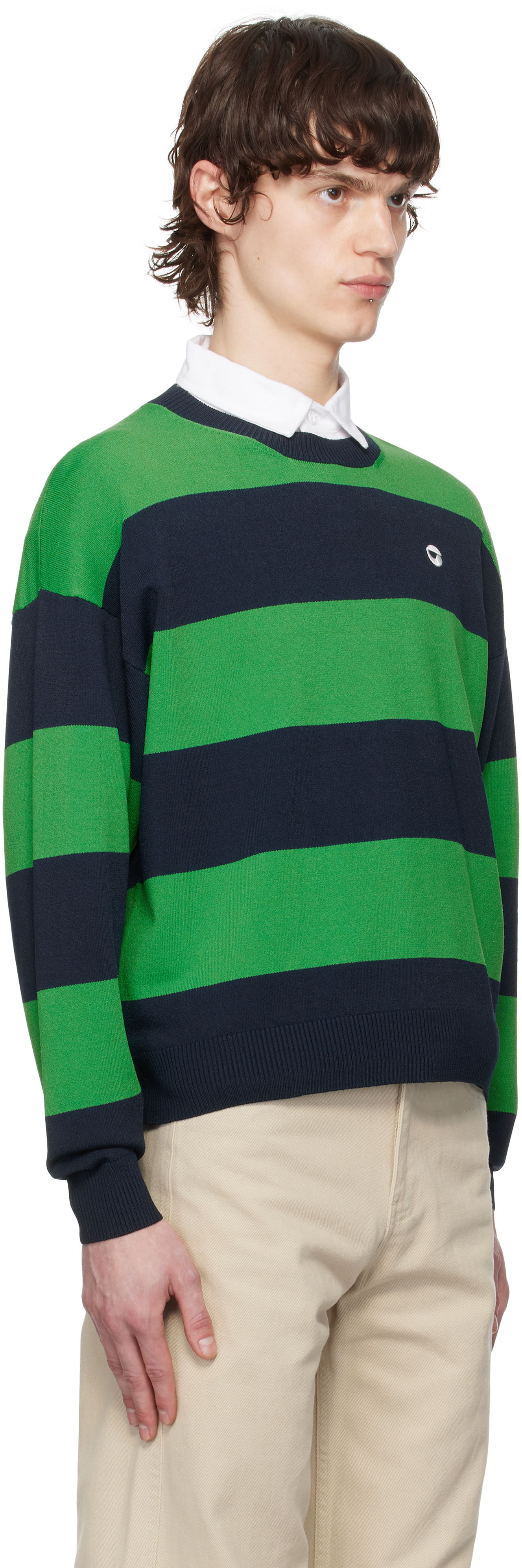 Džemper Coperni Coperni Striped Crewneck Sweater Zelena | COPML134SY3010MEN, 1