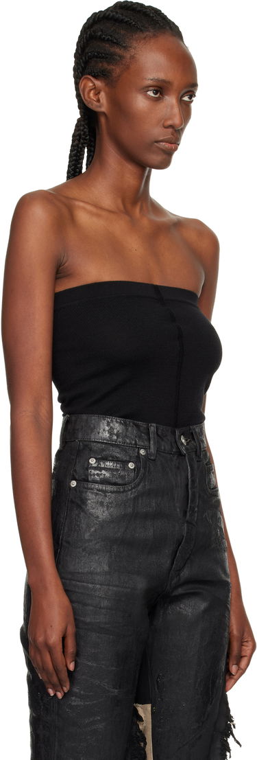 Majica bez rukava Rick Owens Rick Owens Concordians Runway Ribbed Tube Top Crna | RO02E4674 WS, 1