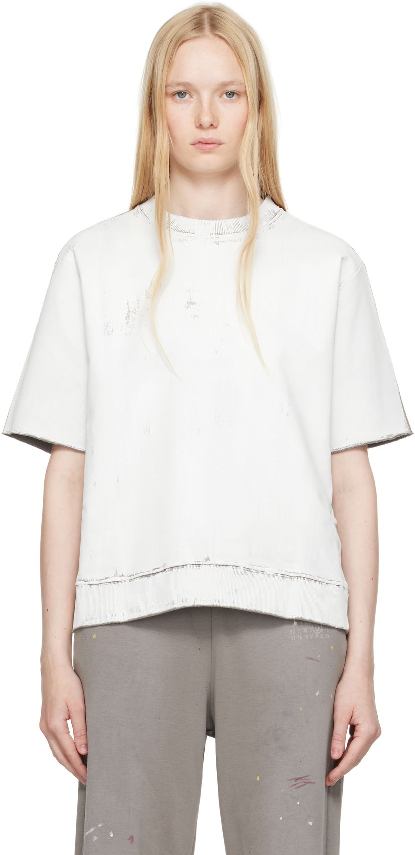 Majica kratkih rukava Maison Margiela MM6 Maison Margiela Light Sweatshirt Bijela | S62GU0137 M25013