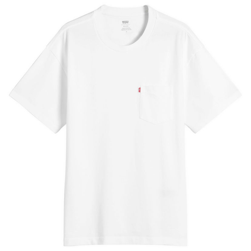 Majica kratkih rukava Levi's Men's Red Tab Heavyweight Pocket Tee Bijela | A8605-0000-WHT