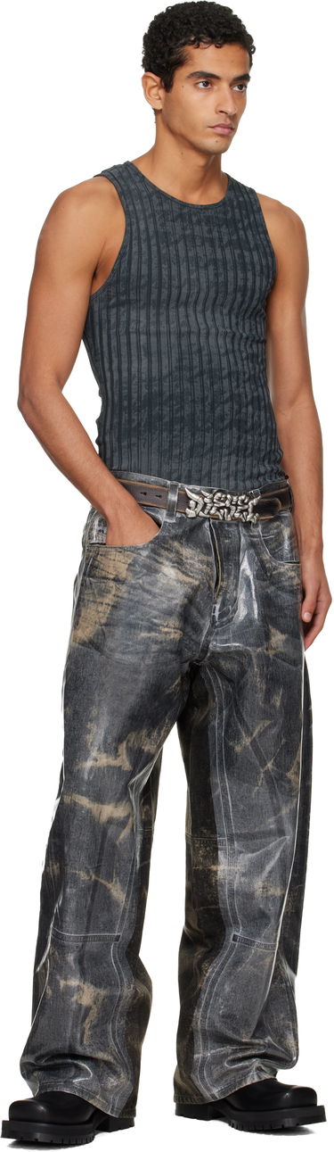 Majica bez rukava Diesel Ribbed Distressed Tank Top Siva | A21587-0QKBU-02A, 4