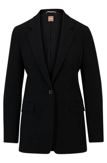Jakna BOSS Crepe Regular-Fit Jacket Crna | 50490053