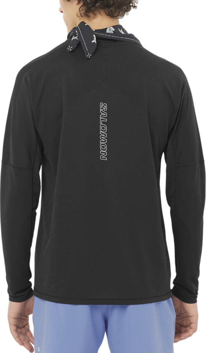 Majica kratkih rukava Salomon Salomon Sense Aero Graphic Long Sleeve Tee Crna | lc2694-0, 1