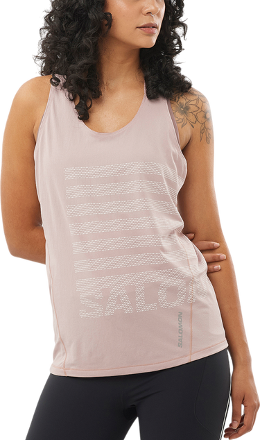 Majica bez rukava Salomon Salomon Sense Aero Graphic Training Tank Top Ružičasta | lc2696-0, 0